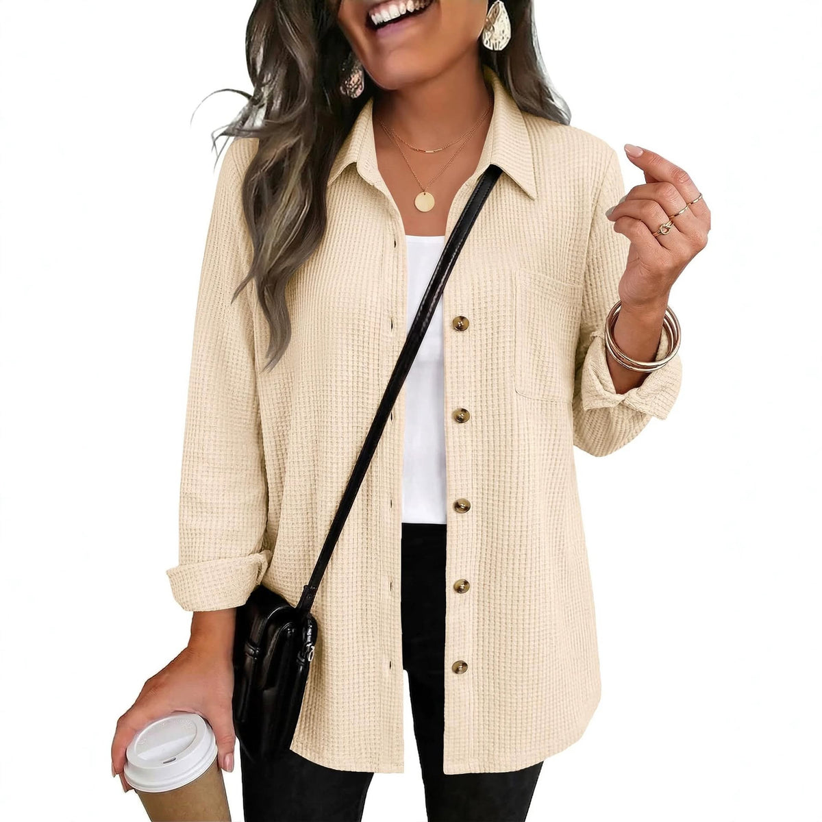 The Ellison Waffle Button Down *PRE-ORDER*