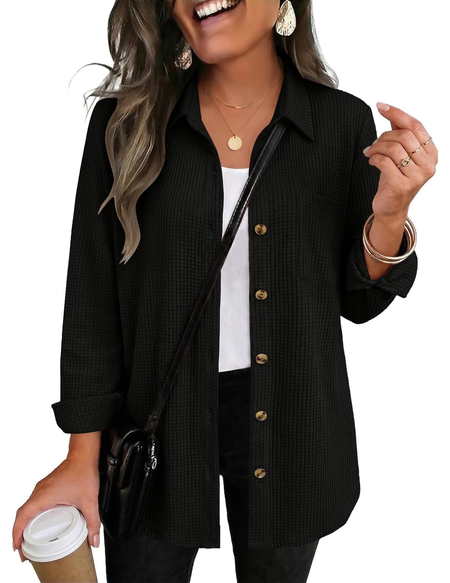 The Ellison Waffle Button Down *PRE-ORDER*
