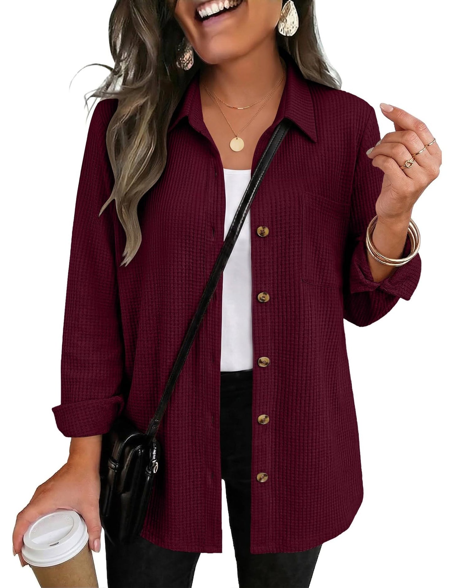 The Ellison Waffle Button Down *PRE-ORDER*