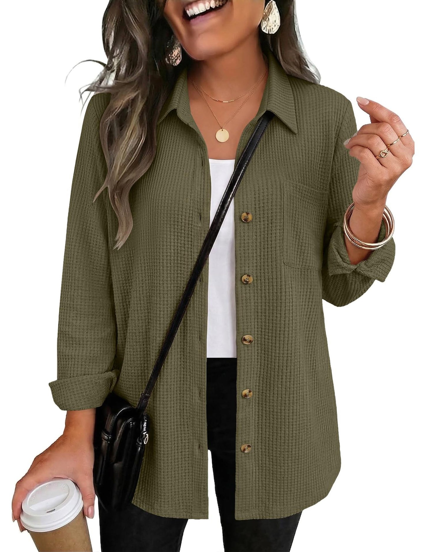 The Ellison Waffle Button Down *PRE-ORDER*