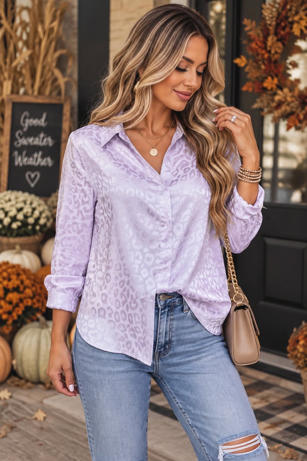 The Sienna Satin Leopard Blouse *PRE-ORDER*