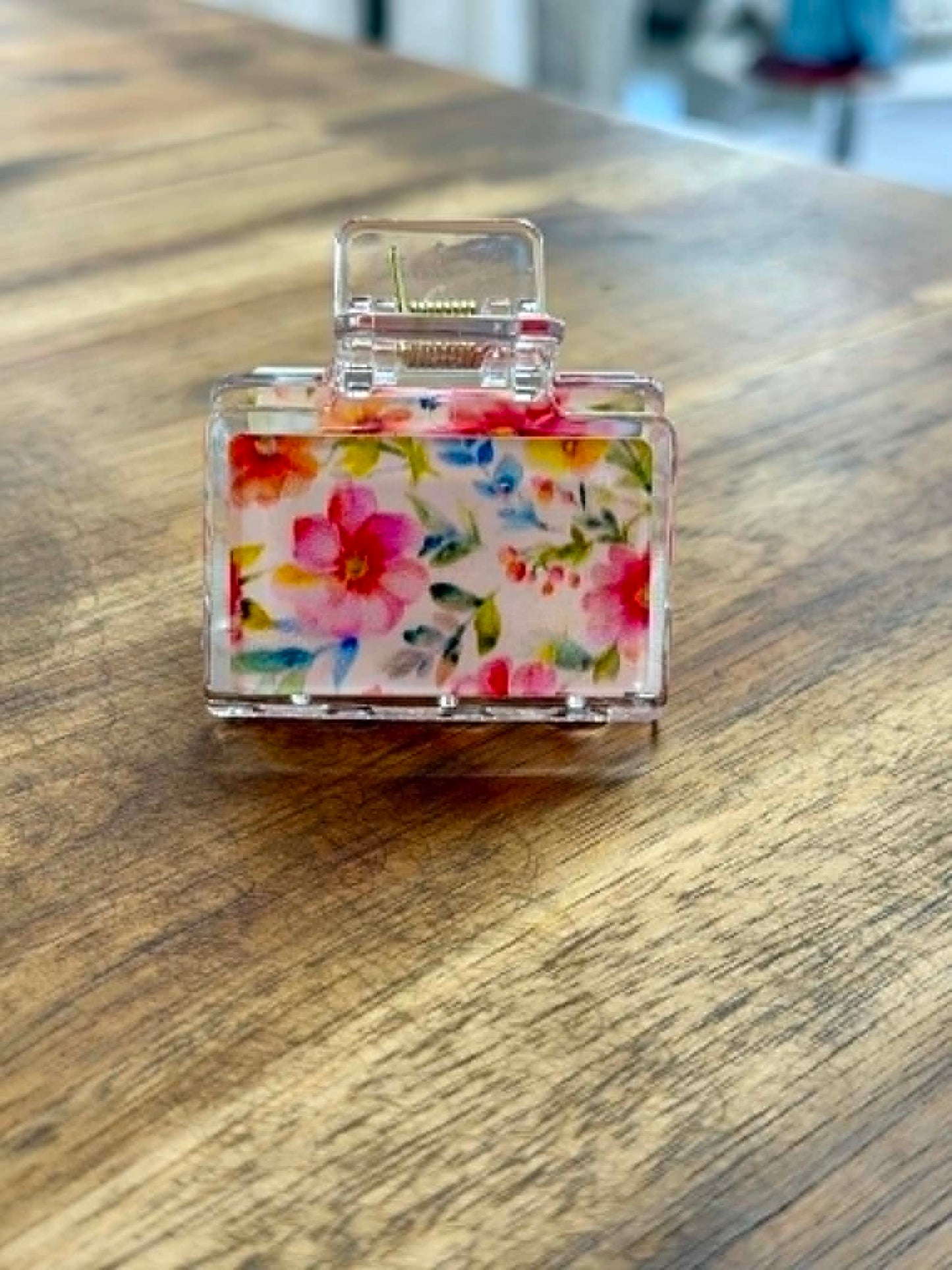 Colorful Floral Claw Clip