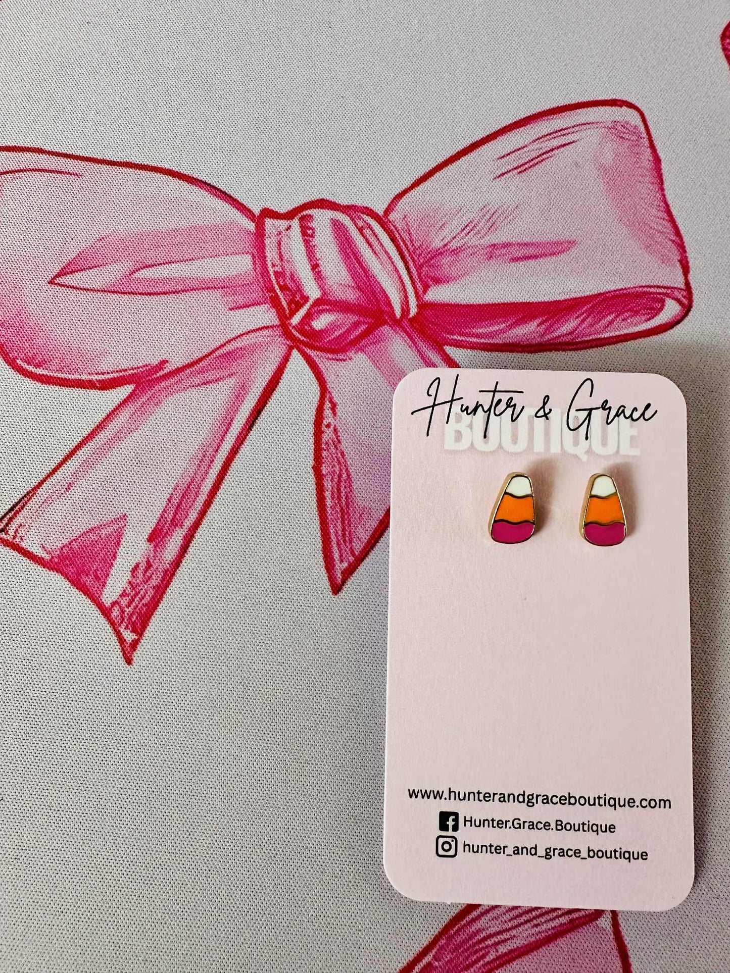 Haunted Candy Corn Studs