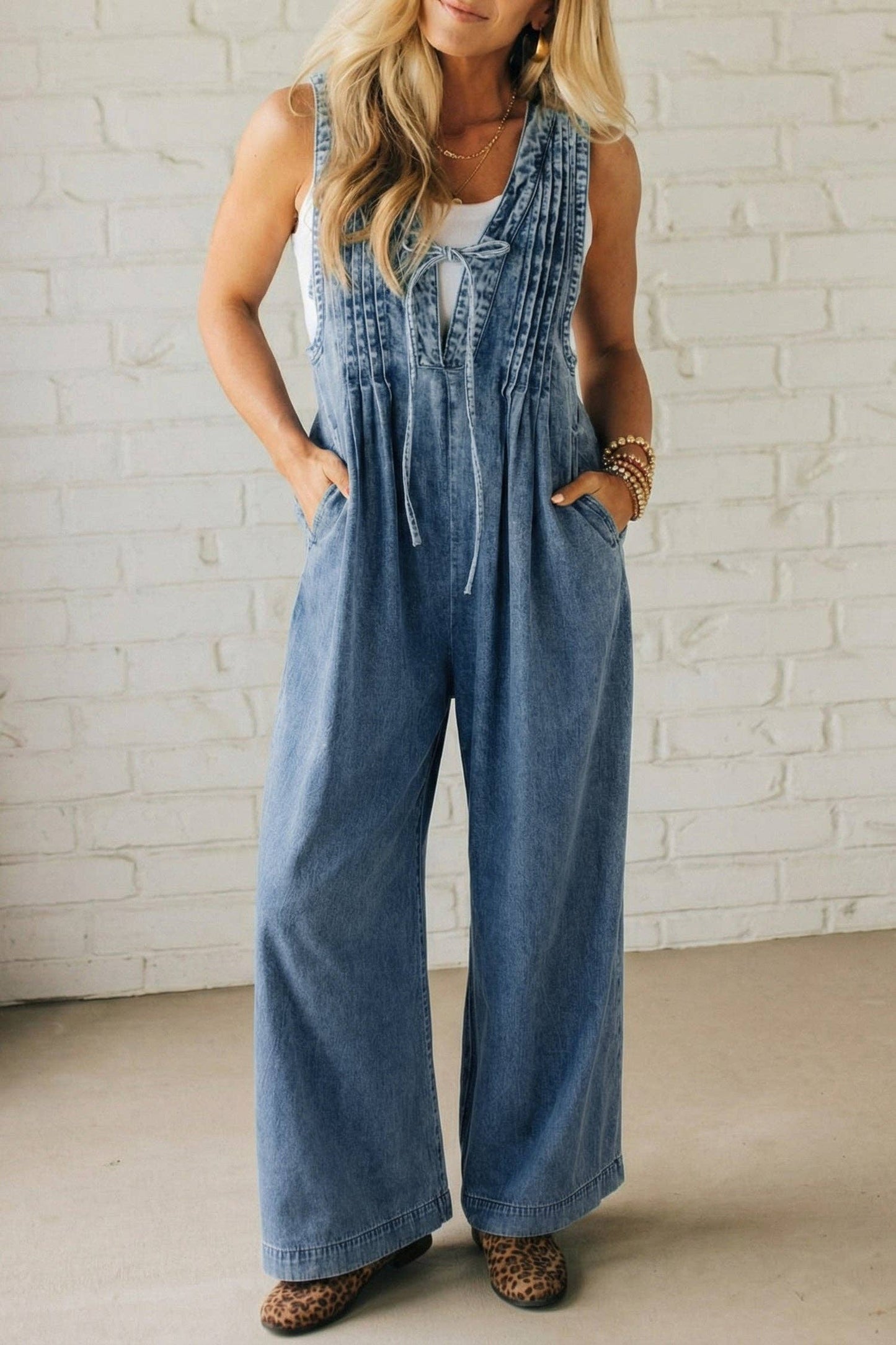 Easygoing Denim Jumpsuit