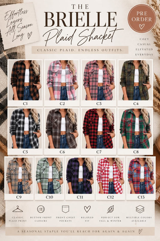 The Brielle Plaid Shacket *PRE-ORDER*