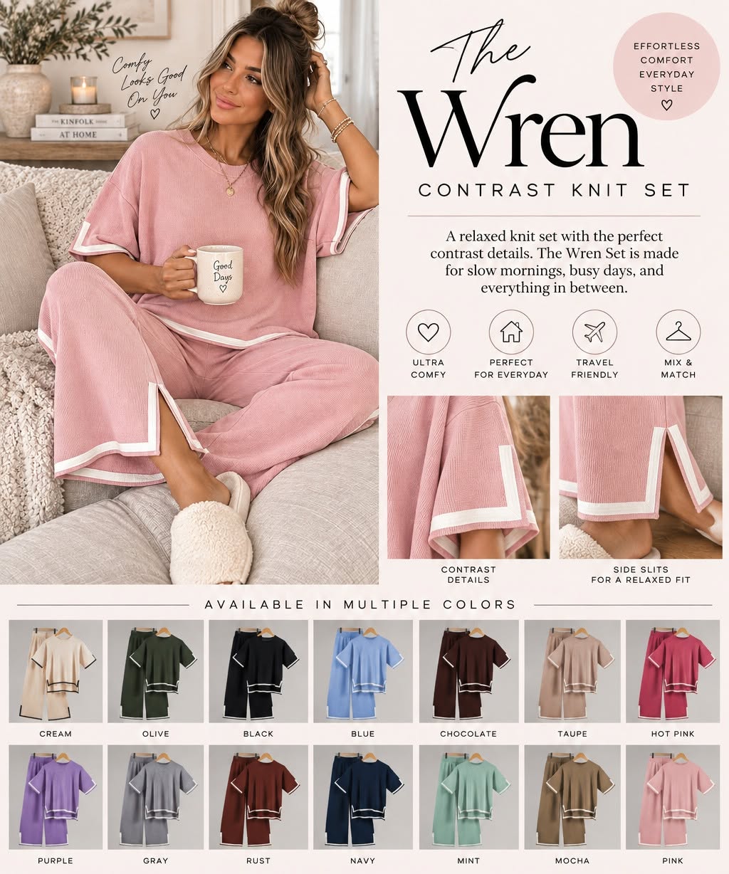 The Wren Contrast Knit Set *PRE-ORDER*
