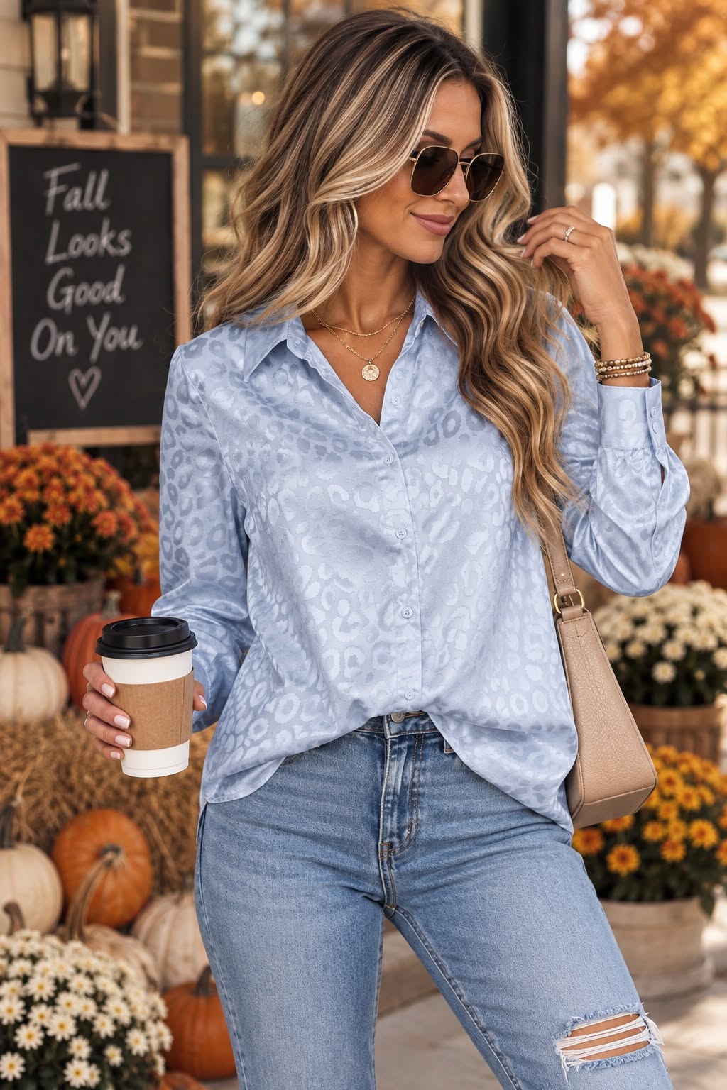 The Sienna Satin Leopard Blouse *PRE-ORDER*