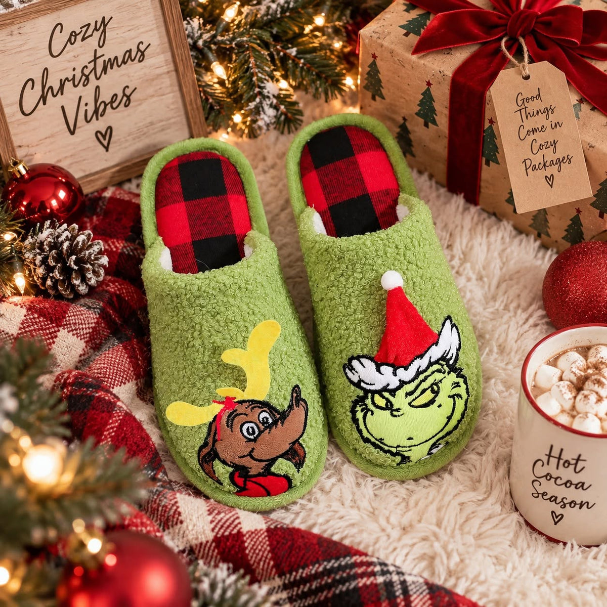 The Mean One Holiday Slippers *PRE-ORDER*