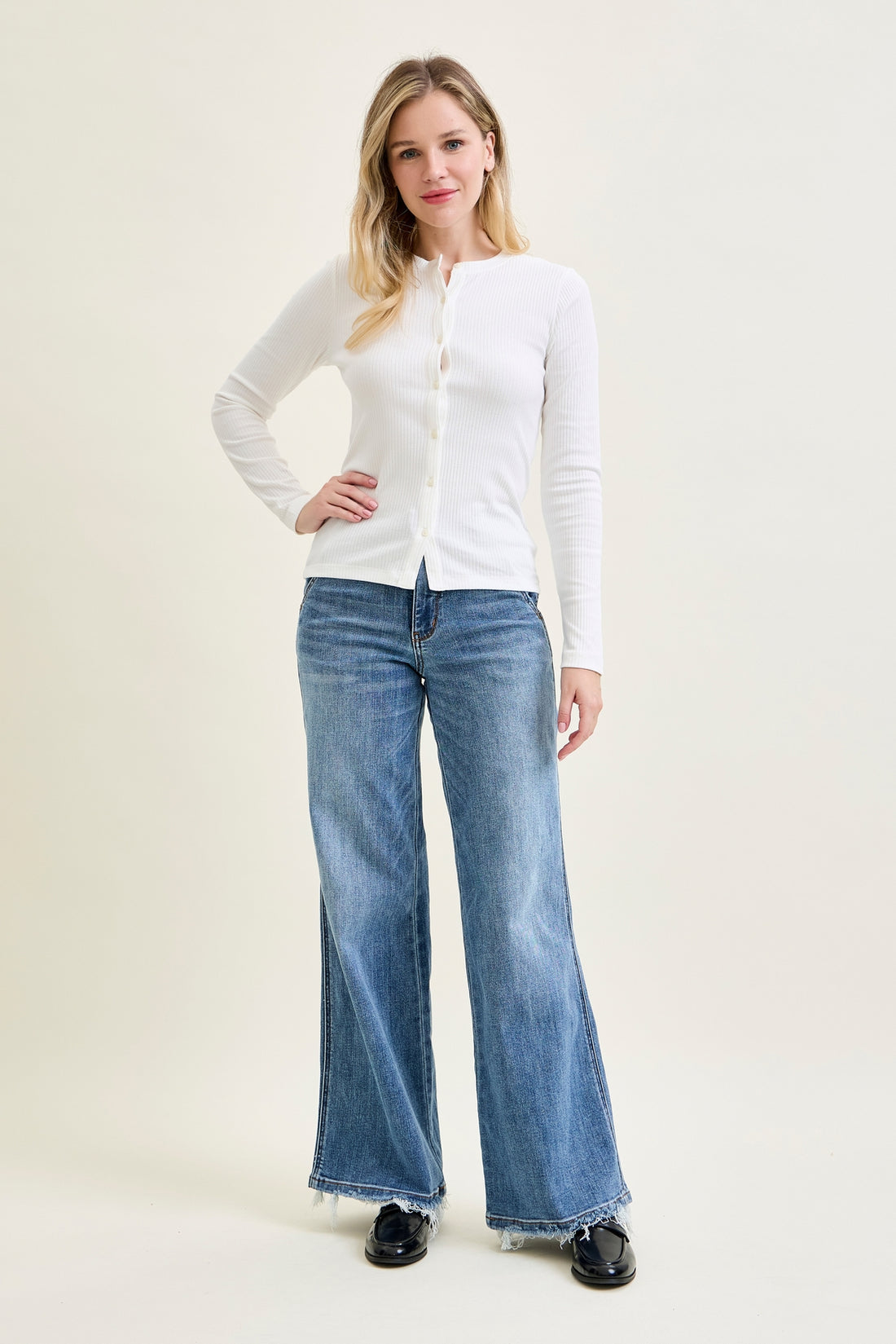 Judy Blue Sage High Rise Retro Wide Leg