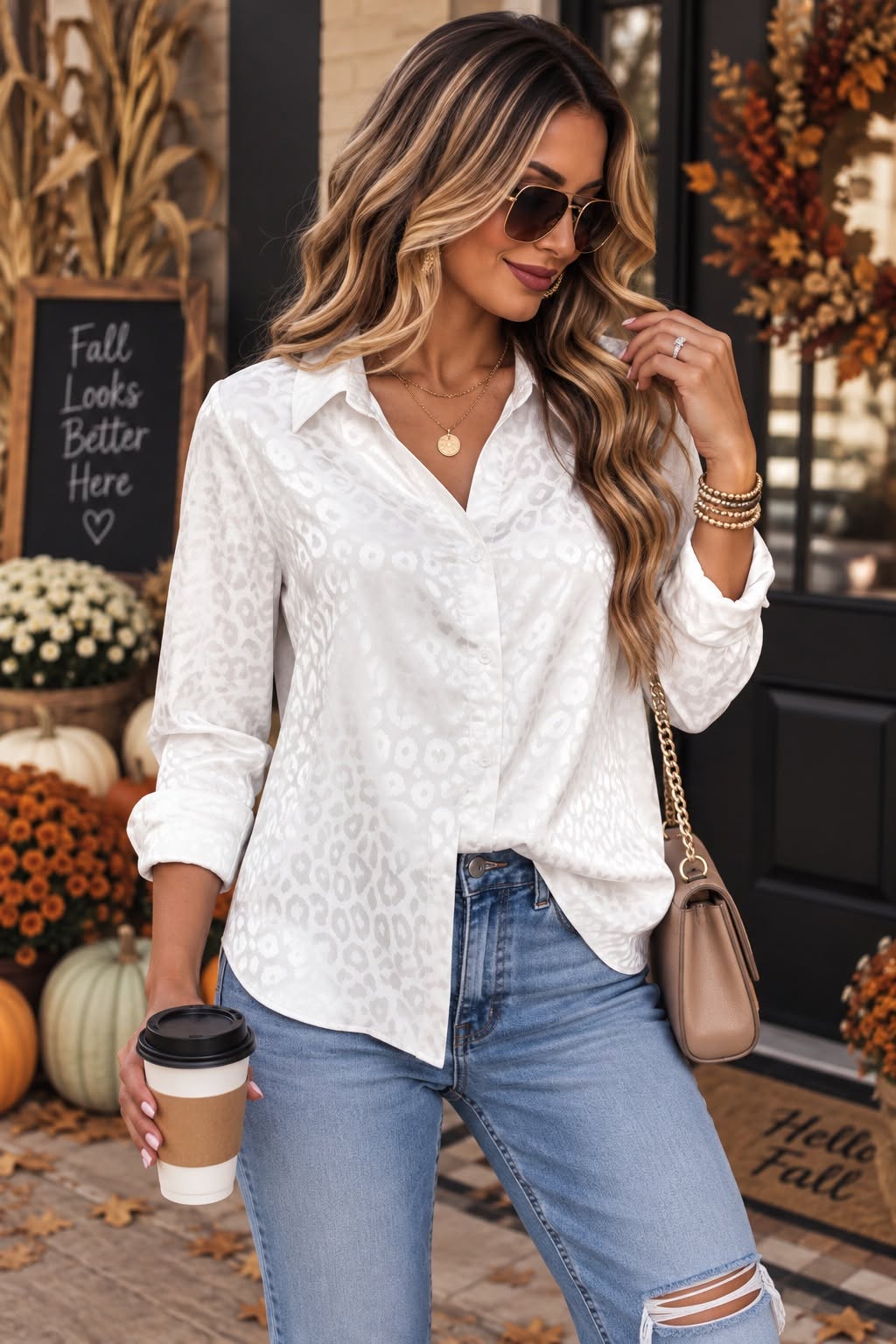 The Sienna Satin Leopard Blouse *PRE-ORDER*