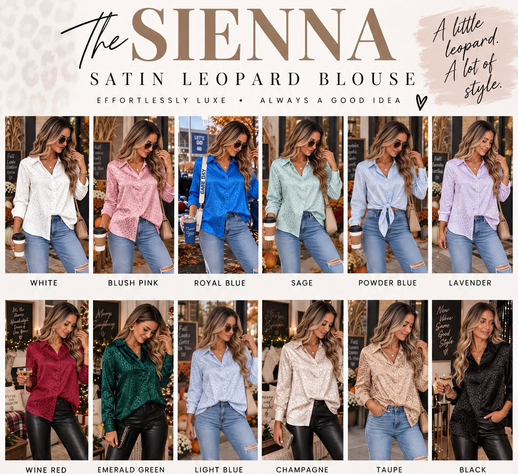 The Sienna Satin Leopard Blouse *PRE-ORDER*