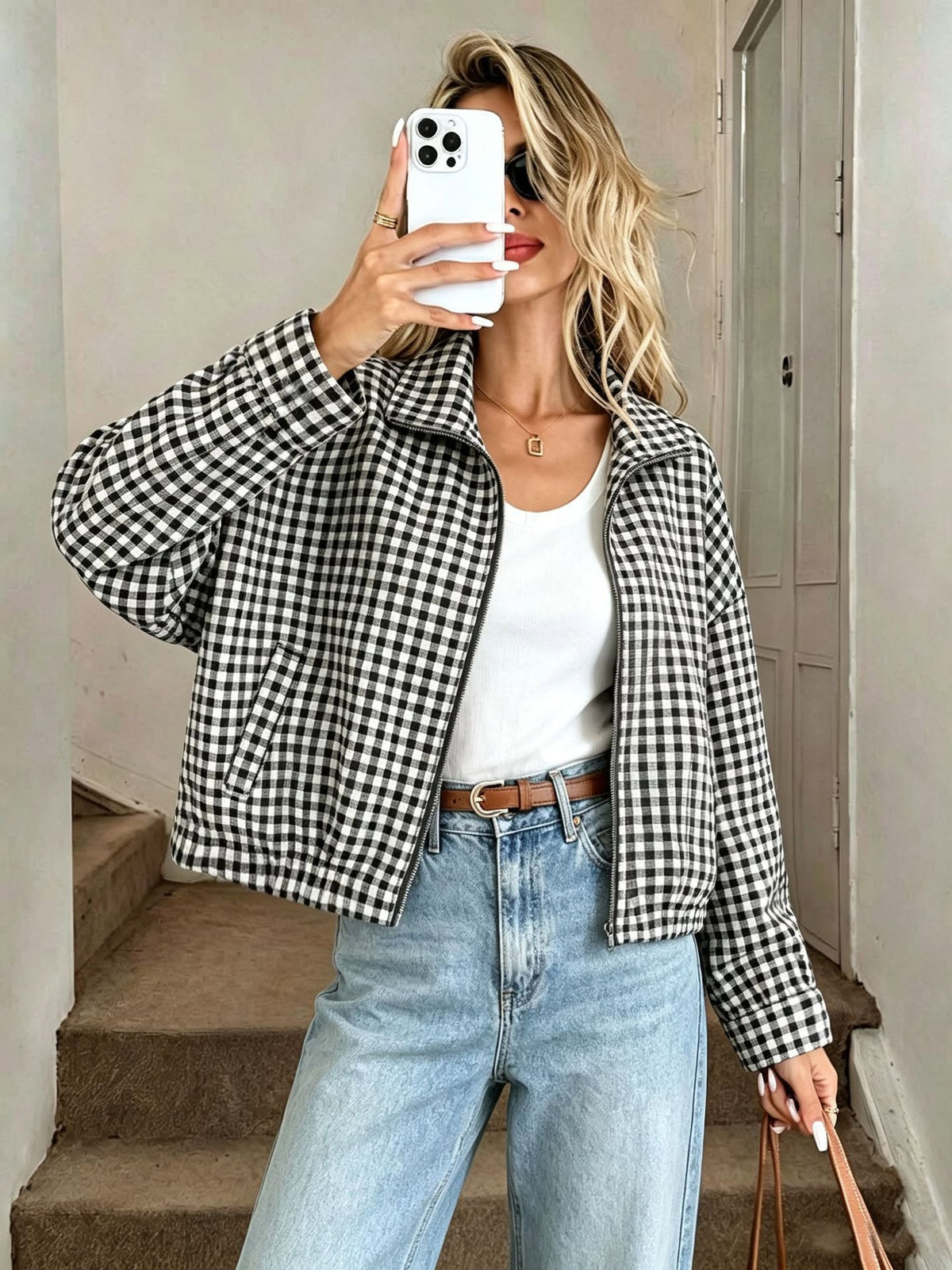 Gingham jacket *PRE-ORDER*
