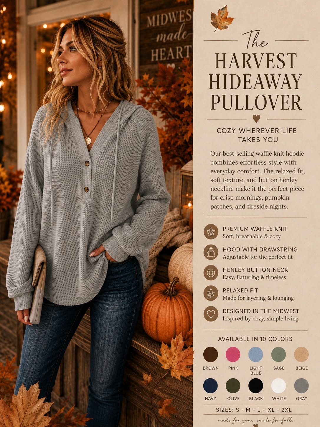 The Harvest Hideaway Pullover *PRE-ORDER*