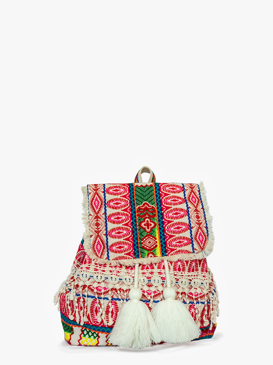 The Halo Patterned Cotton Backpack