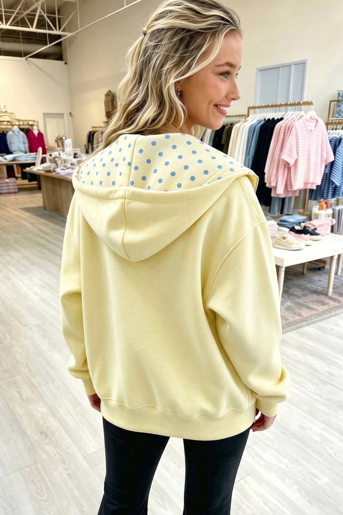 The Olivia Polka Dot Zip-Up *PRE-ORDER*