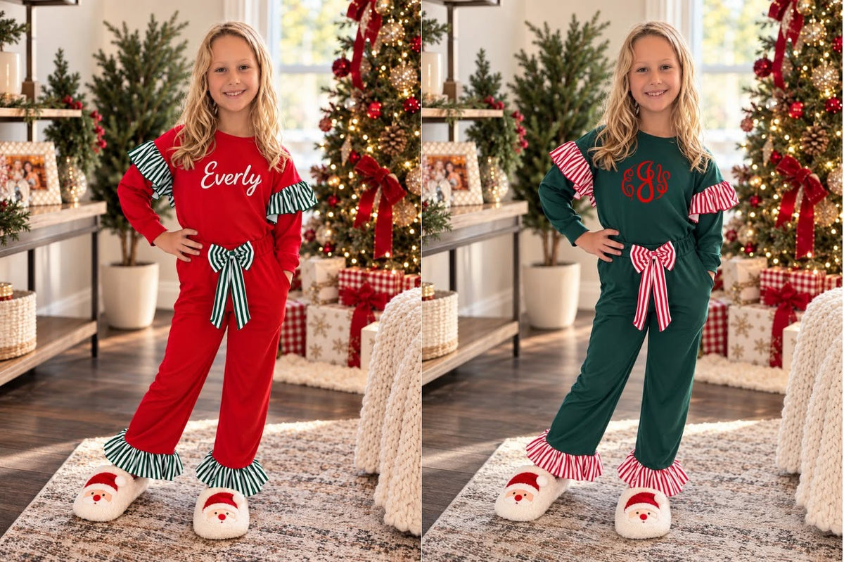 The Exclusive Holiday Custom Crewneck Bow Set