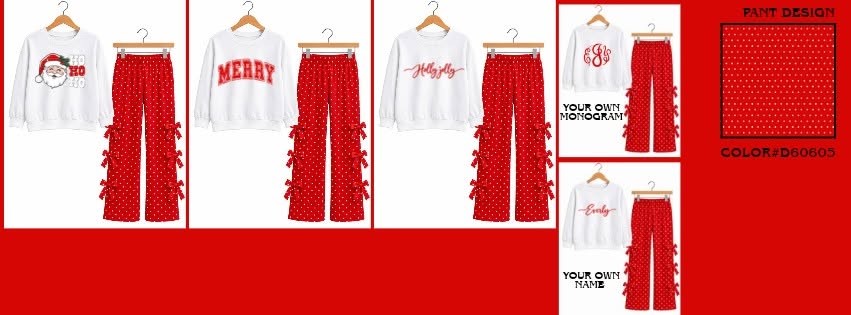 The Exclusive Holiday Custom Crewneck Bow Set