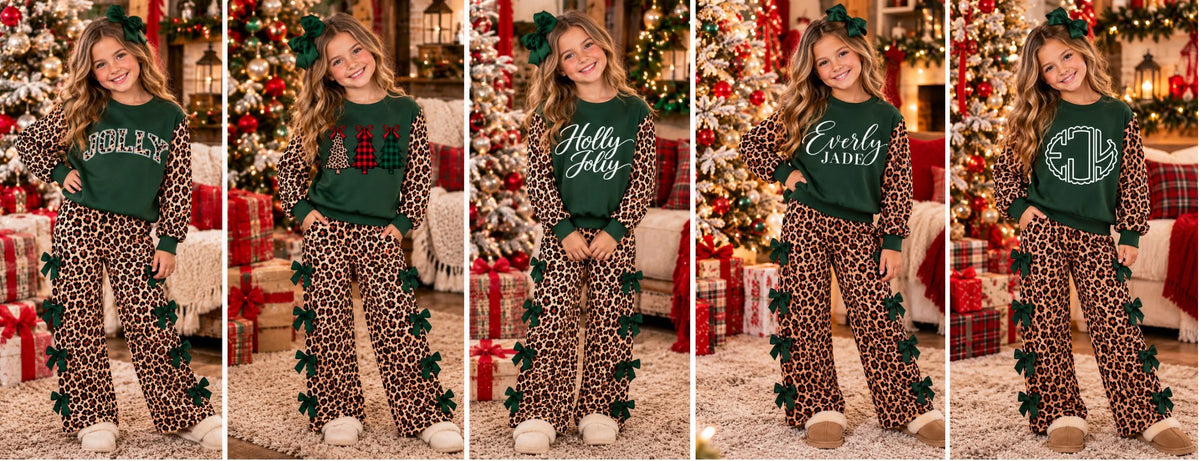 The Exclusive Holiday Custom Crewneck Bow Set