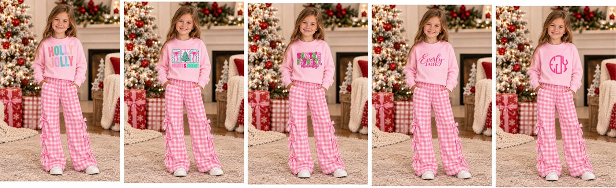 The Exclusive Holiday Custom Crewneck Bow Set