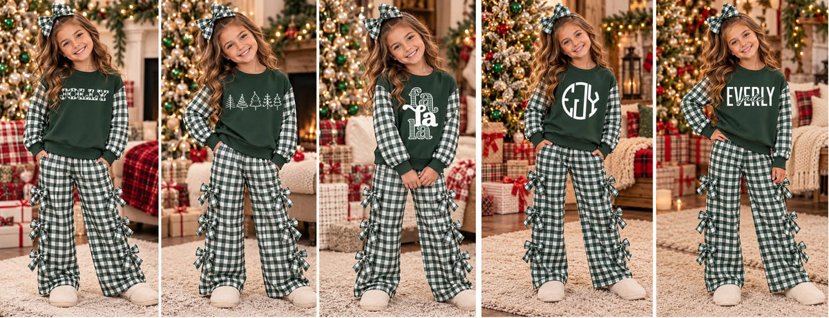 The Exclusive Holiday Custom Crewneck Bow Set