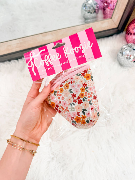 Floral Coffee Koozie