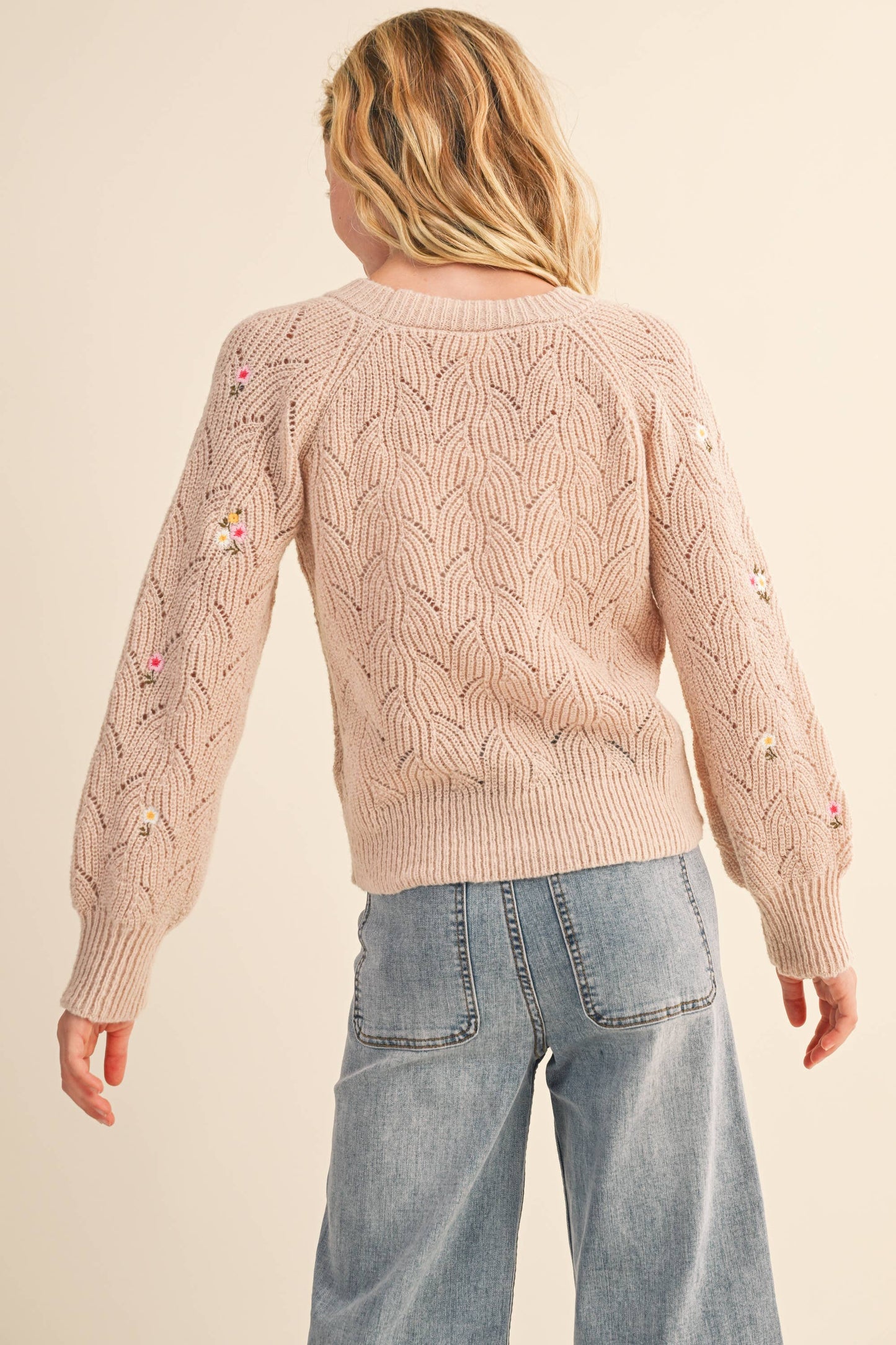 The Hailey Floral Embroidered Sweater