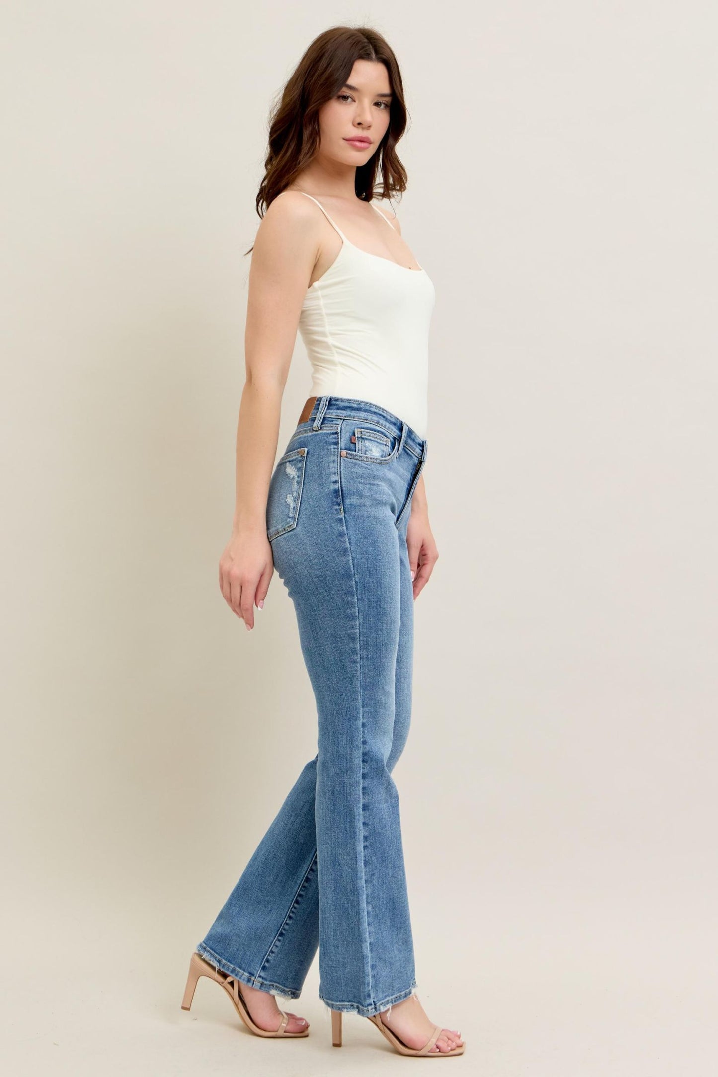 Judy Blue Vintage Wash Boot Cut W/ Destroy Hem
