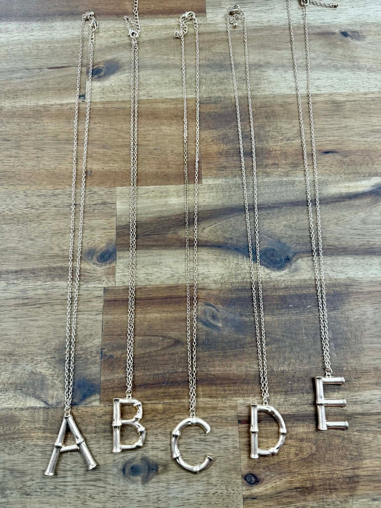 Bamboo Initial Necklace