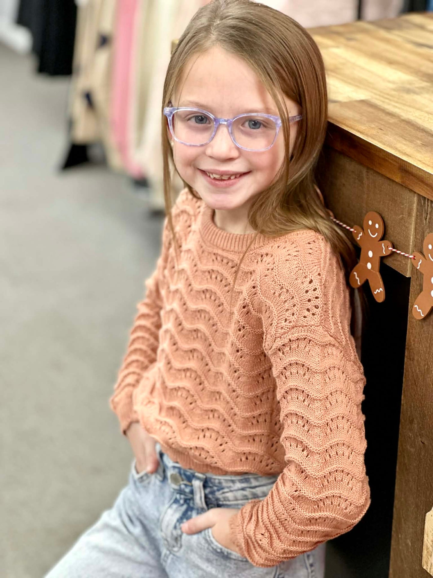 The Lena Wavy Knit Sweater