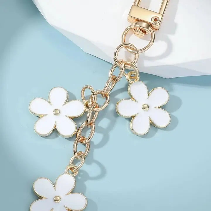 Daisy Charm Drop Keychain