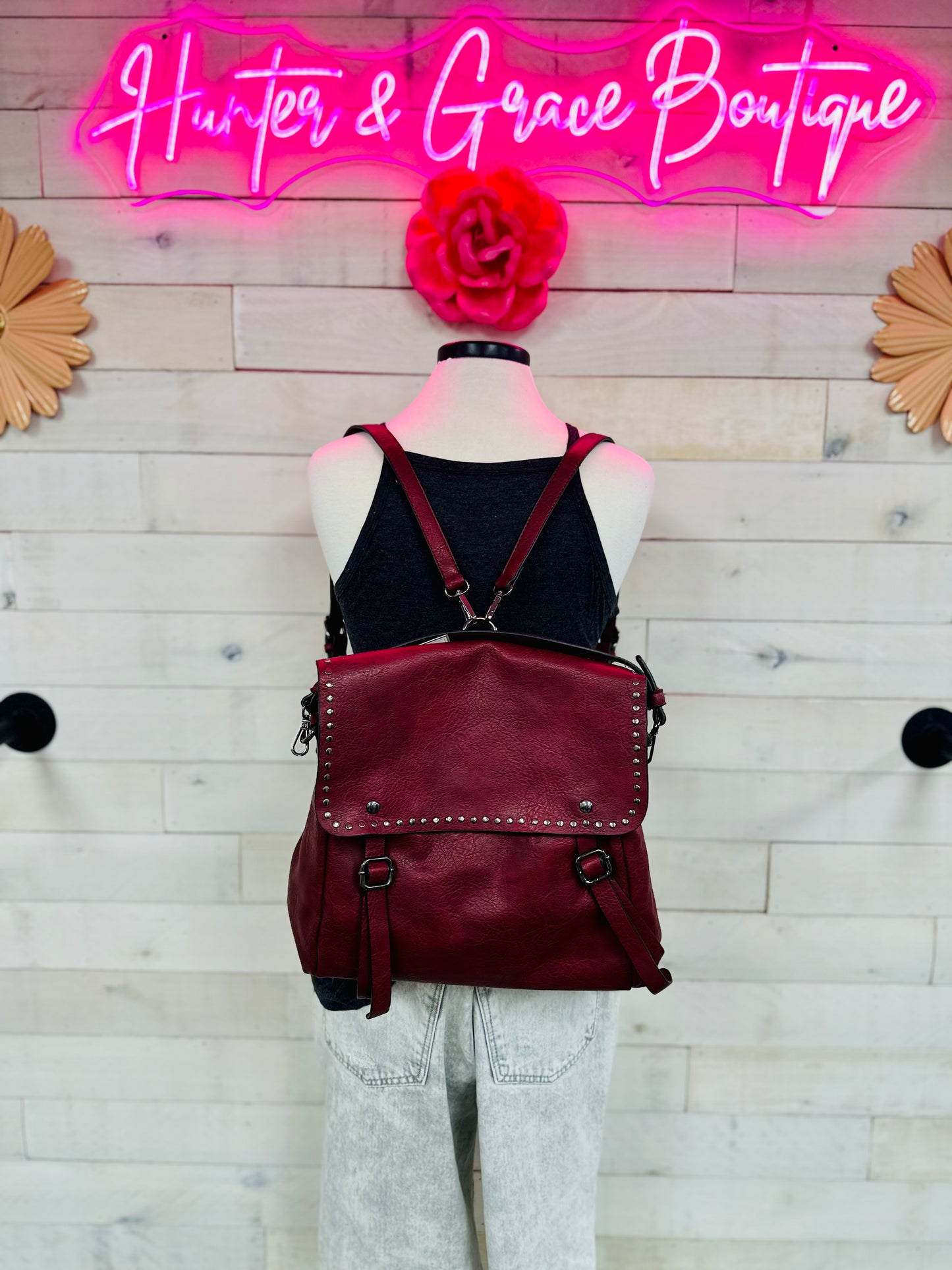 Indigo Backpack- Burgundy