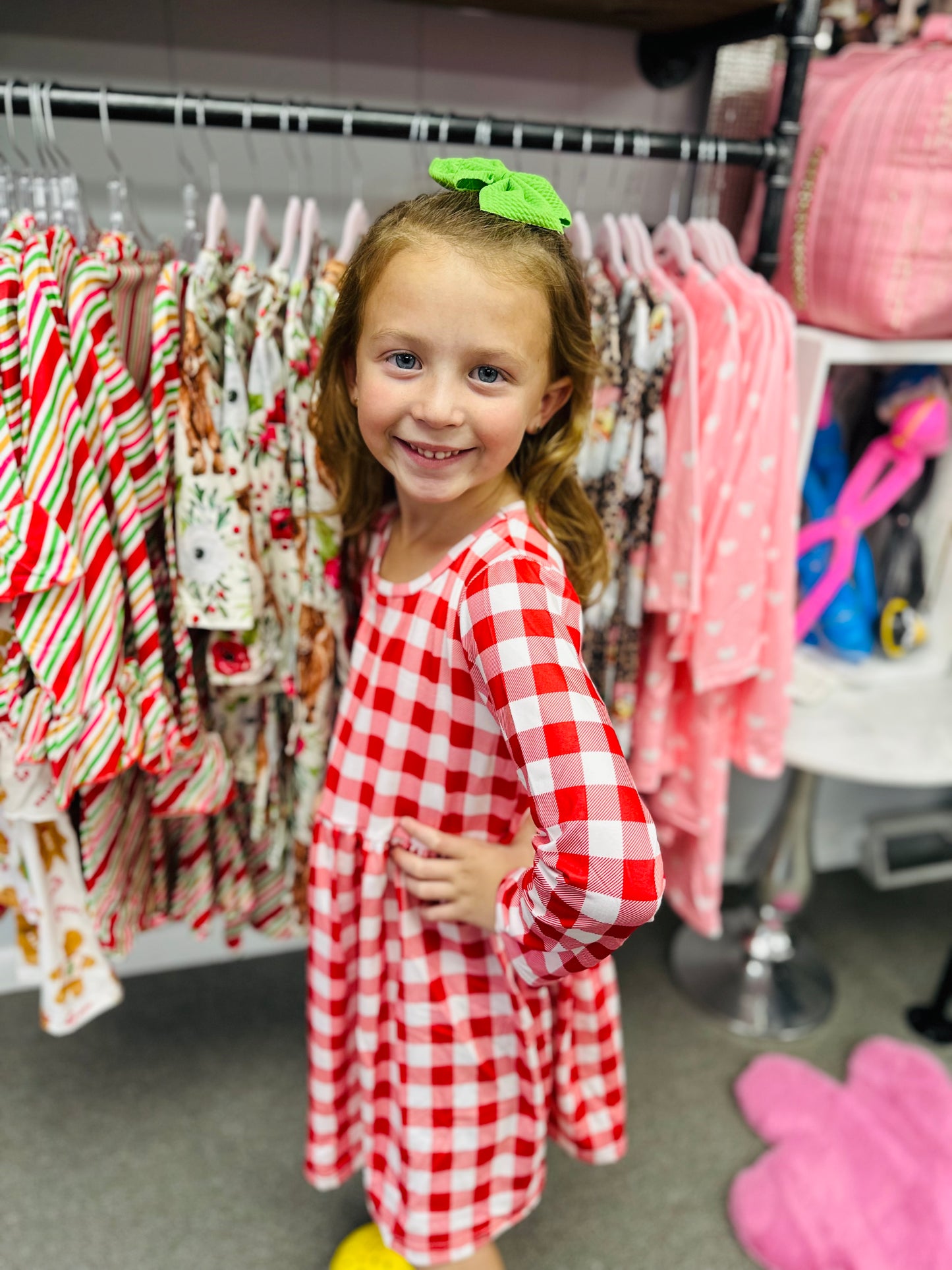 Christmas Red & White Plaid Dress