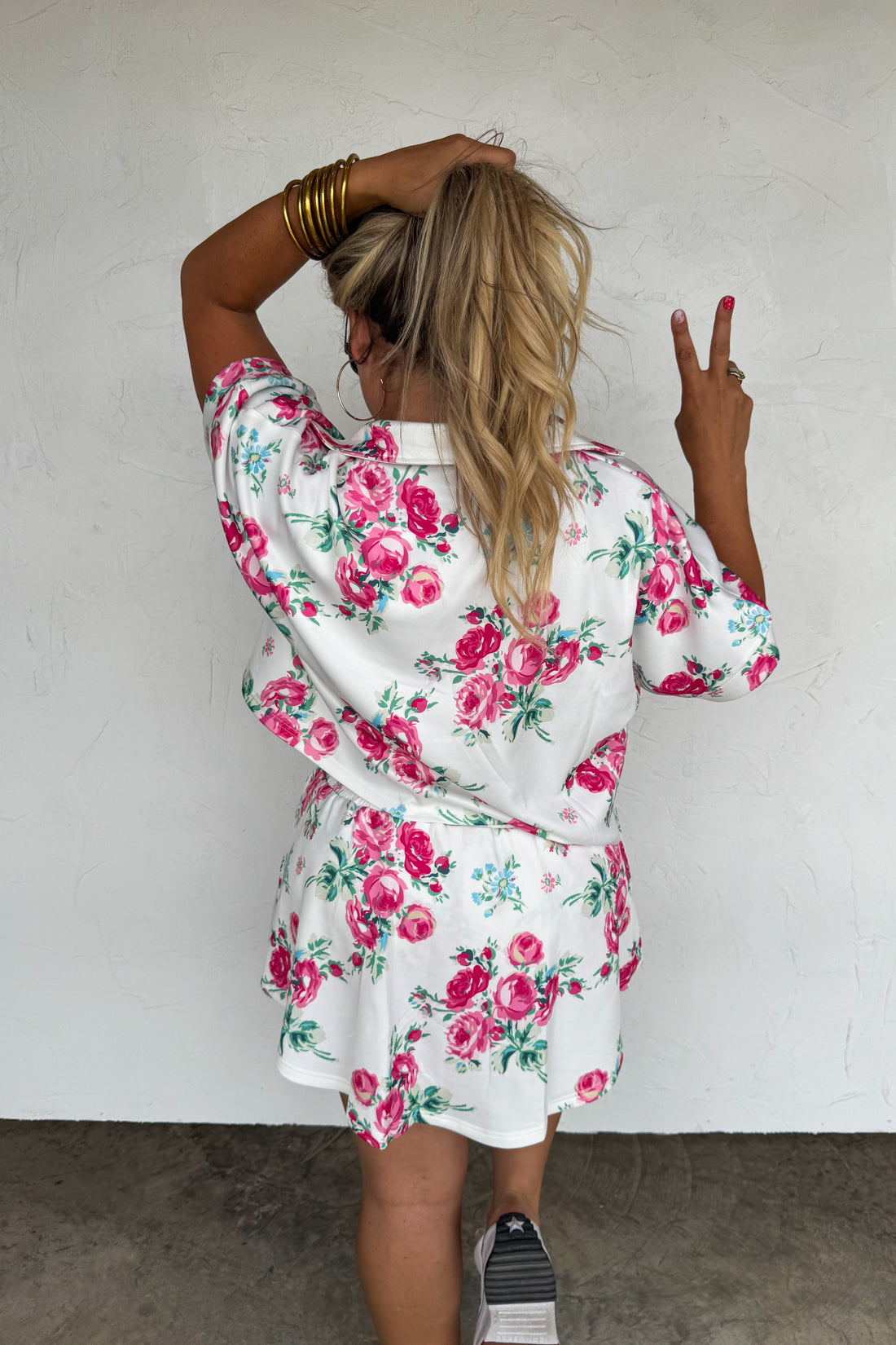 HOT TO SPOT FLORAL SKORT SET