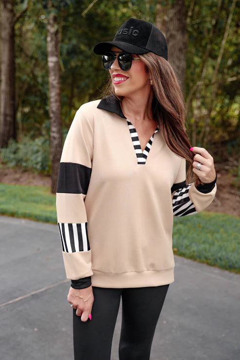 Wesley Luxe Color Block Top