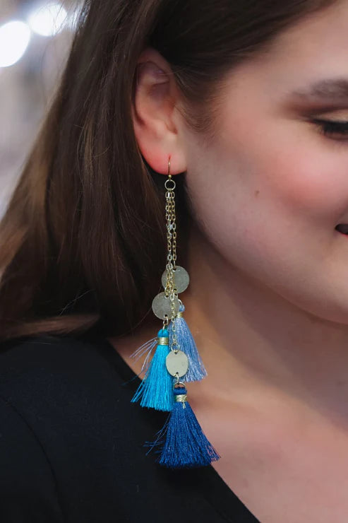 Blues Tassel Earrings