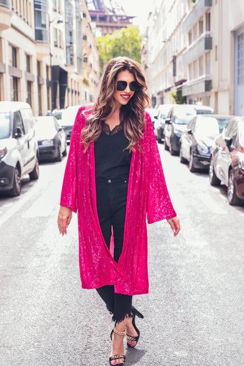 Give Me Sparkle Sequin Kimono