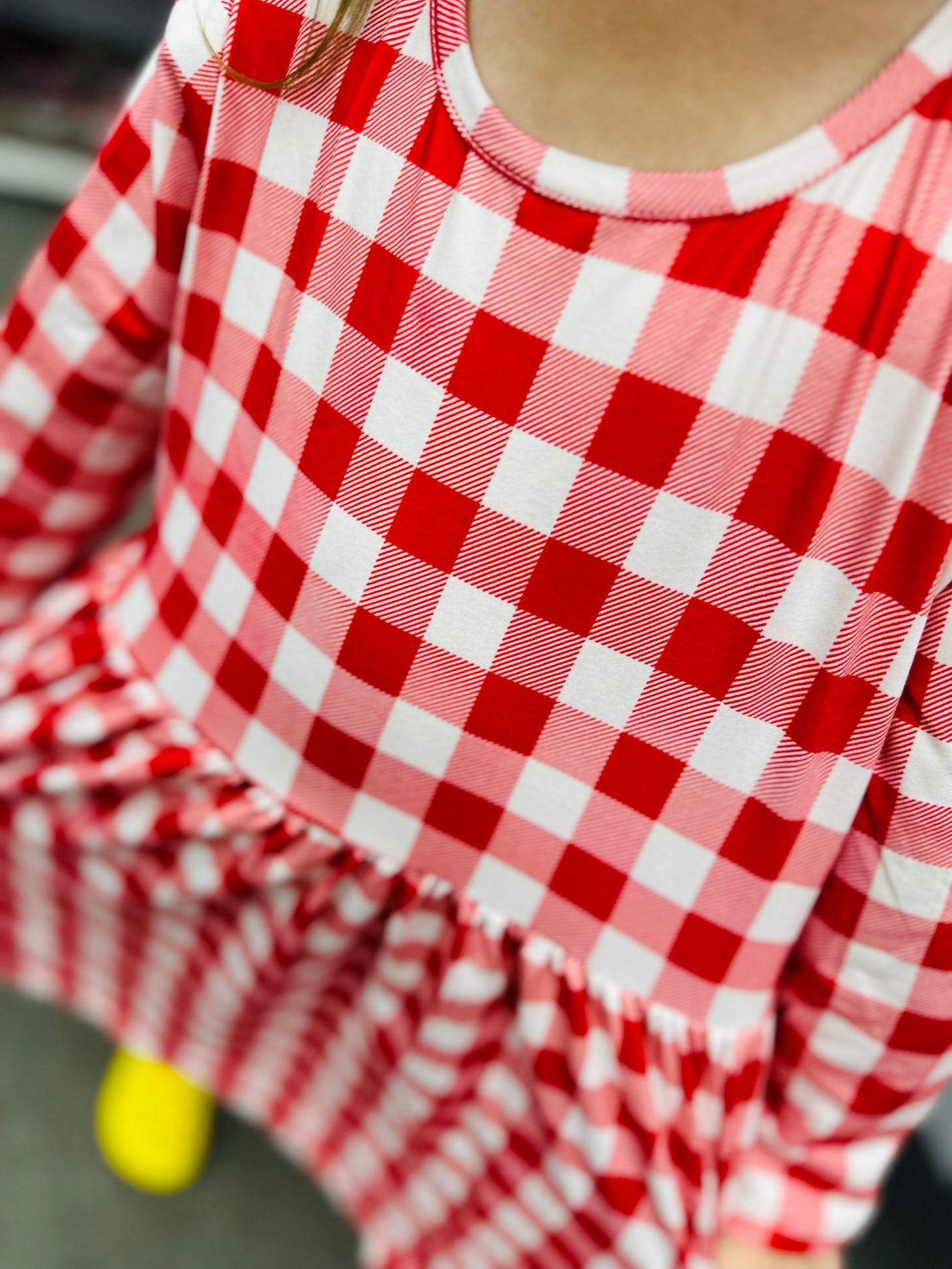 Christmas Red & White Plaid Dress