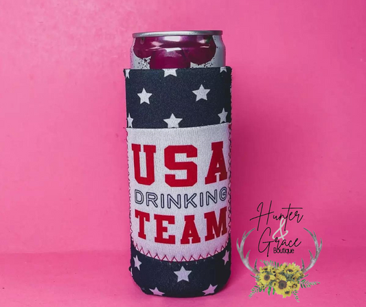 USA Drinking Team SLIM Can Cooler