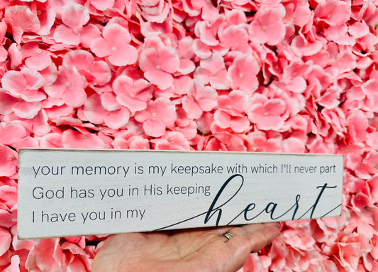 Your Memory Is My Keepsake
