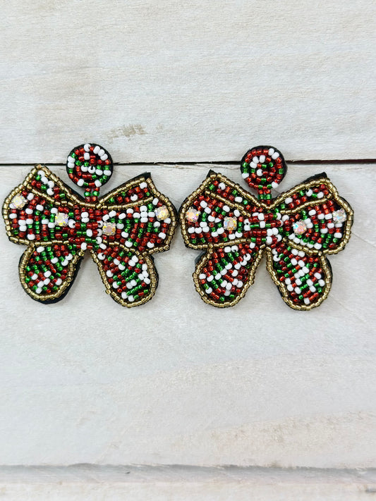 Christmas Bow Earrings