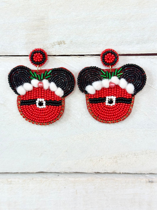 Minnie Christmas Earrings