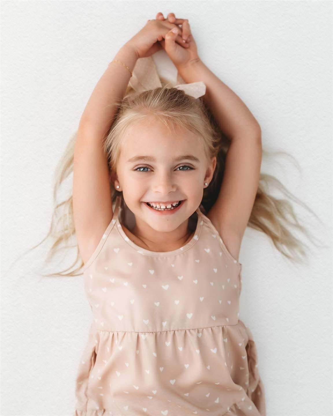 Jessica Layered Sun Dress- Tan Hearts