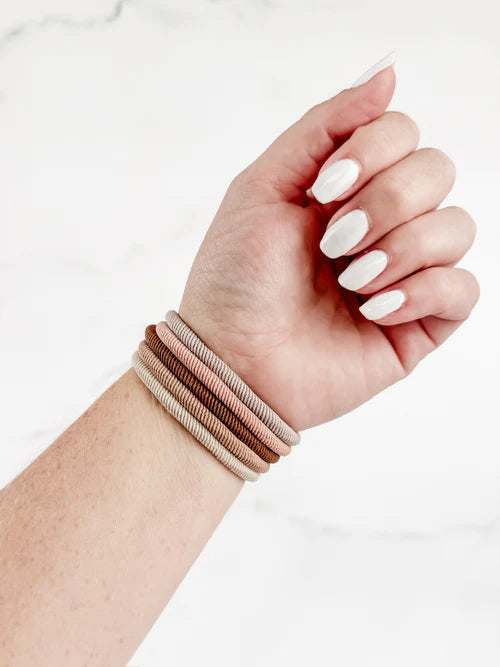 Neutral Hair Tie Sets- Micro Ribbed