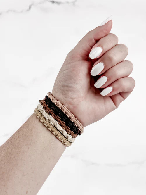 Neutral Hair Tie Sets- Zig Zag