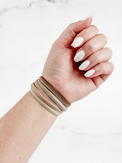 Neutral Hair Tie Sets- Shimmer