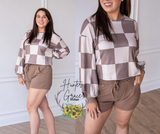 Too Checkered Lounge Set