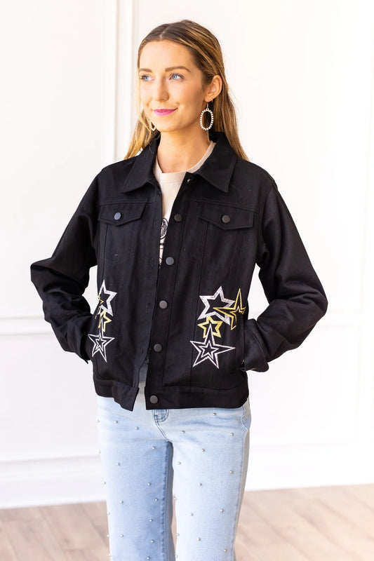 Starlight Fringe Denim Jacket