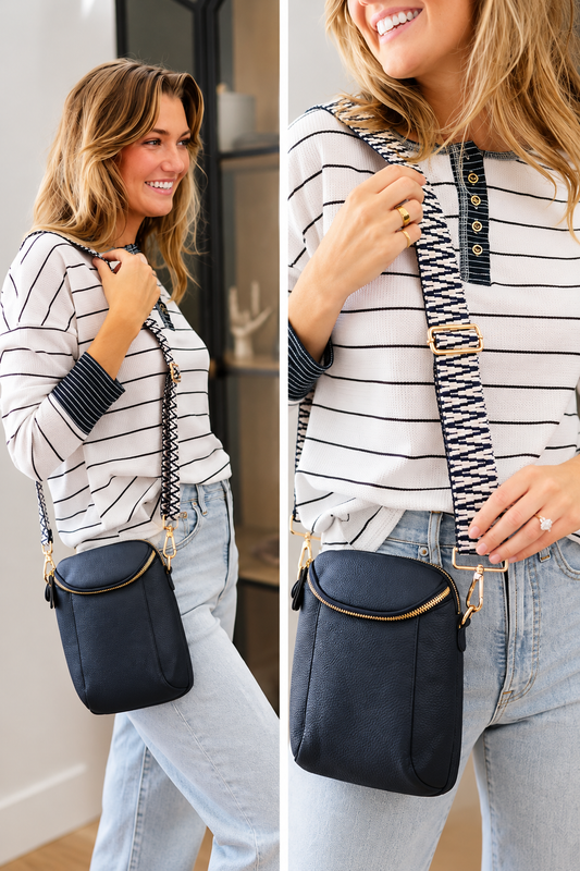 Corinne Crossbody: Navy