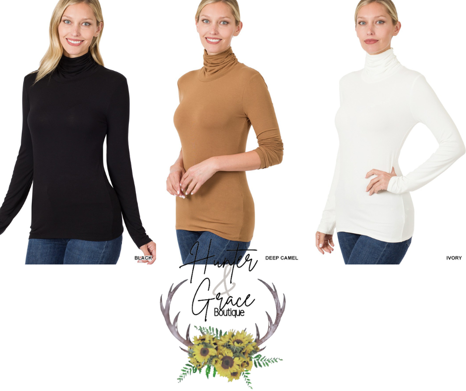 The Mal Mock Neck Top (3 Colors)