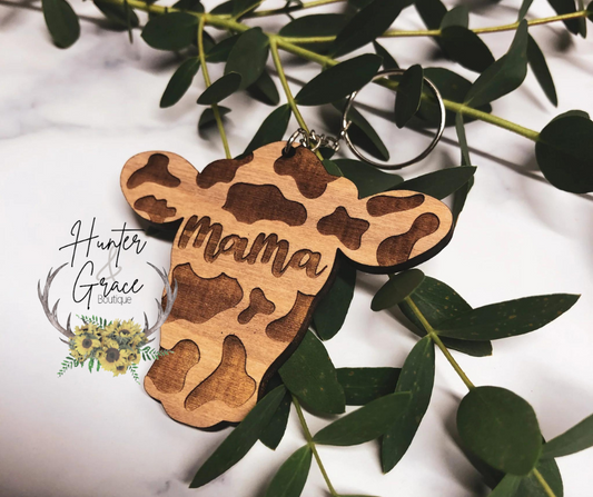 Mama Cow Keychain